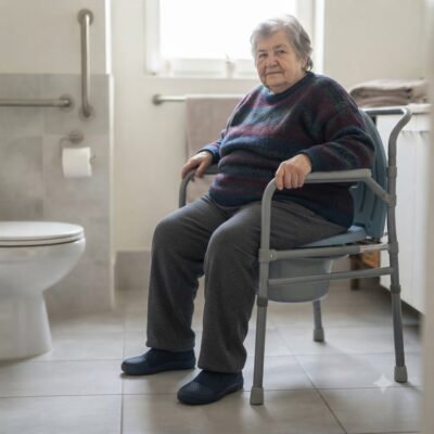 Baño WC Portátil Bariátrico Sobrepeso 5161 c/Cepillo Aseo