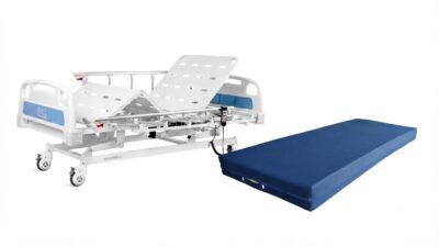 Catre Cama Clínica ELECTRICO 5 Posiciones + Colchón Viscoelastico 10 cm