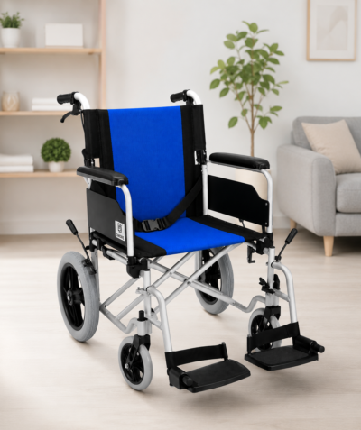 Silla de Ruedas Manual Geriátrica Liberty Azúl